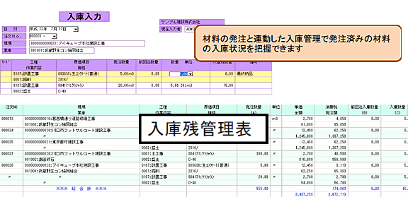 入庫管理オプション
