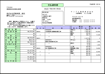 支払通知書の発行