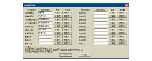 支給項目設定